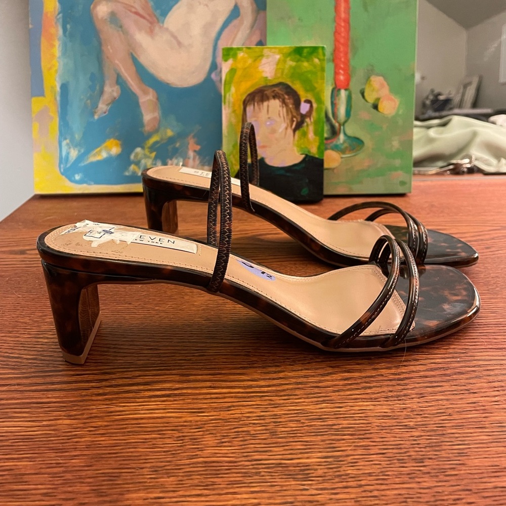 Kitten heel strappy sandals